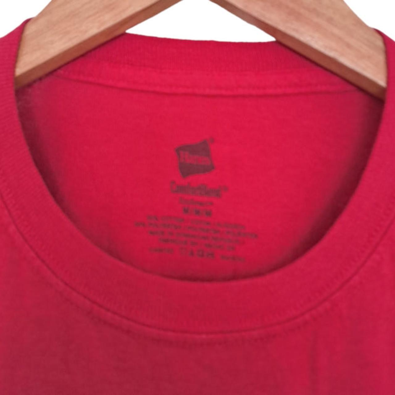 T-shirt | Women Medium Men Small Red Hanes Football Shirt