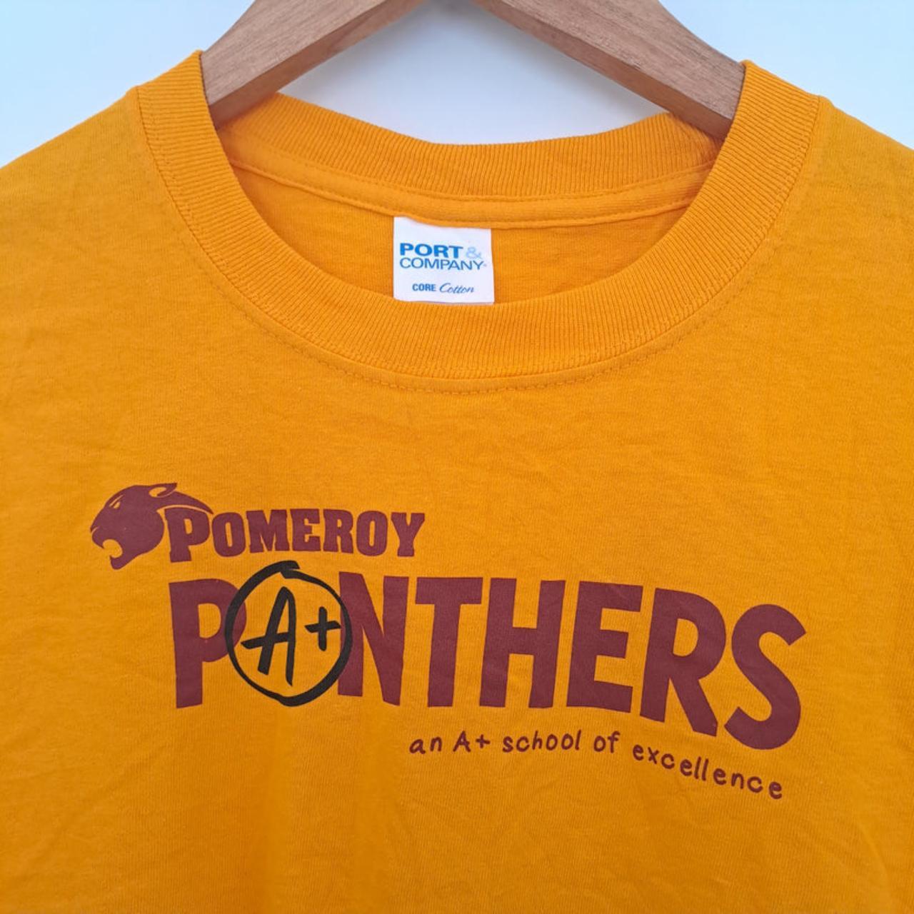 T-shirt | Men Small Women Medium Pomeroy Panthers Yellow Shirt