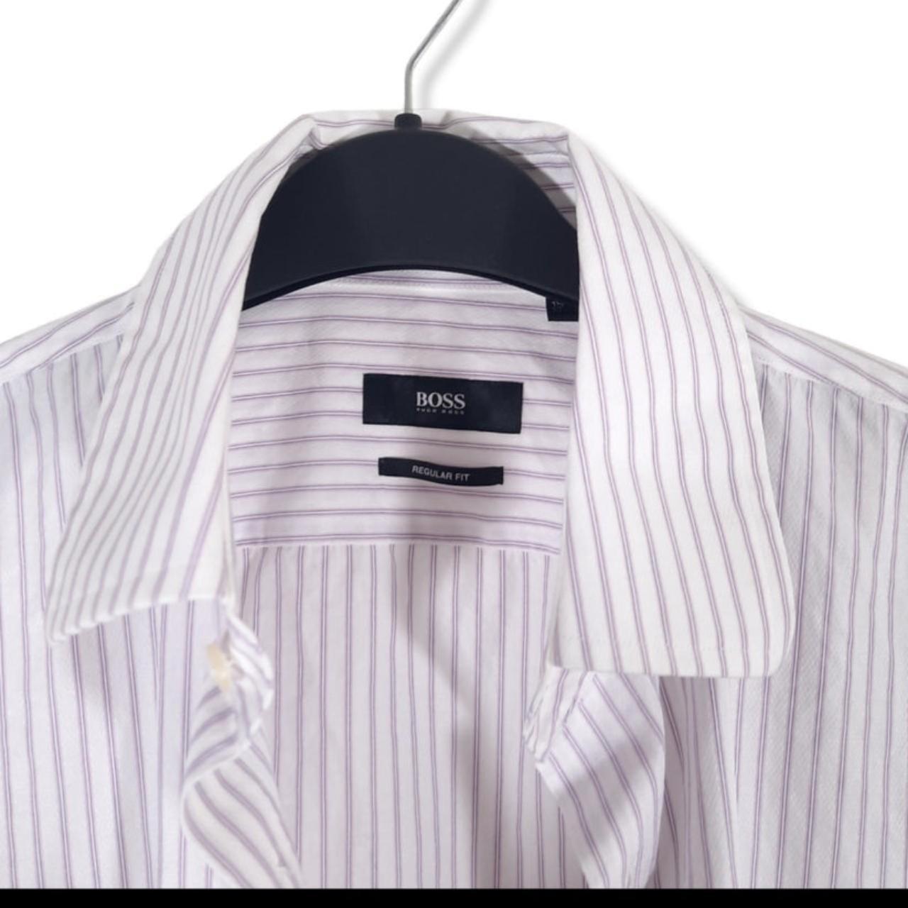 Polo Shirt | Men XS Hugo Boss Pinstripe Long Sleeves