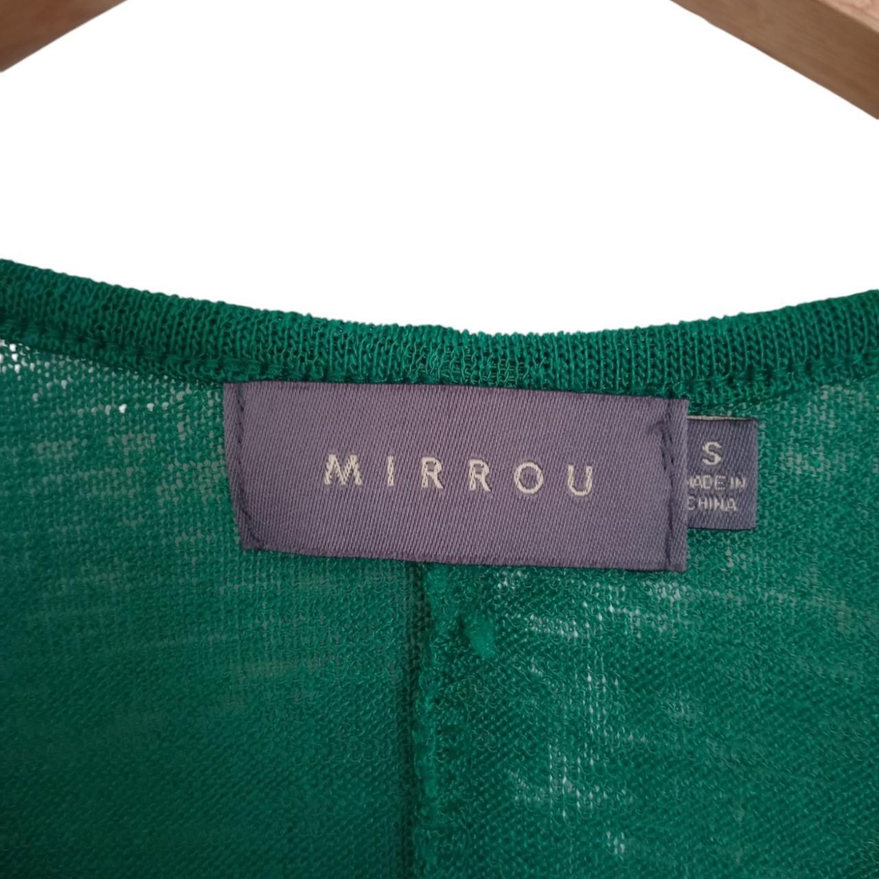 Crop Top | Women Small UK10 Green Top With Tie Knot