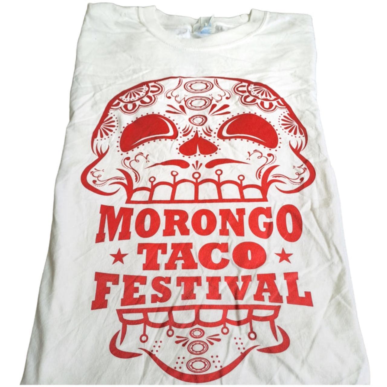 T-shirt | Men XL Women XXL White Taco Festival Cotton Shirt