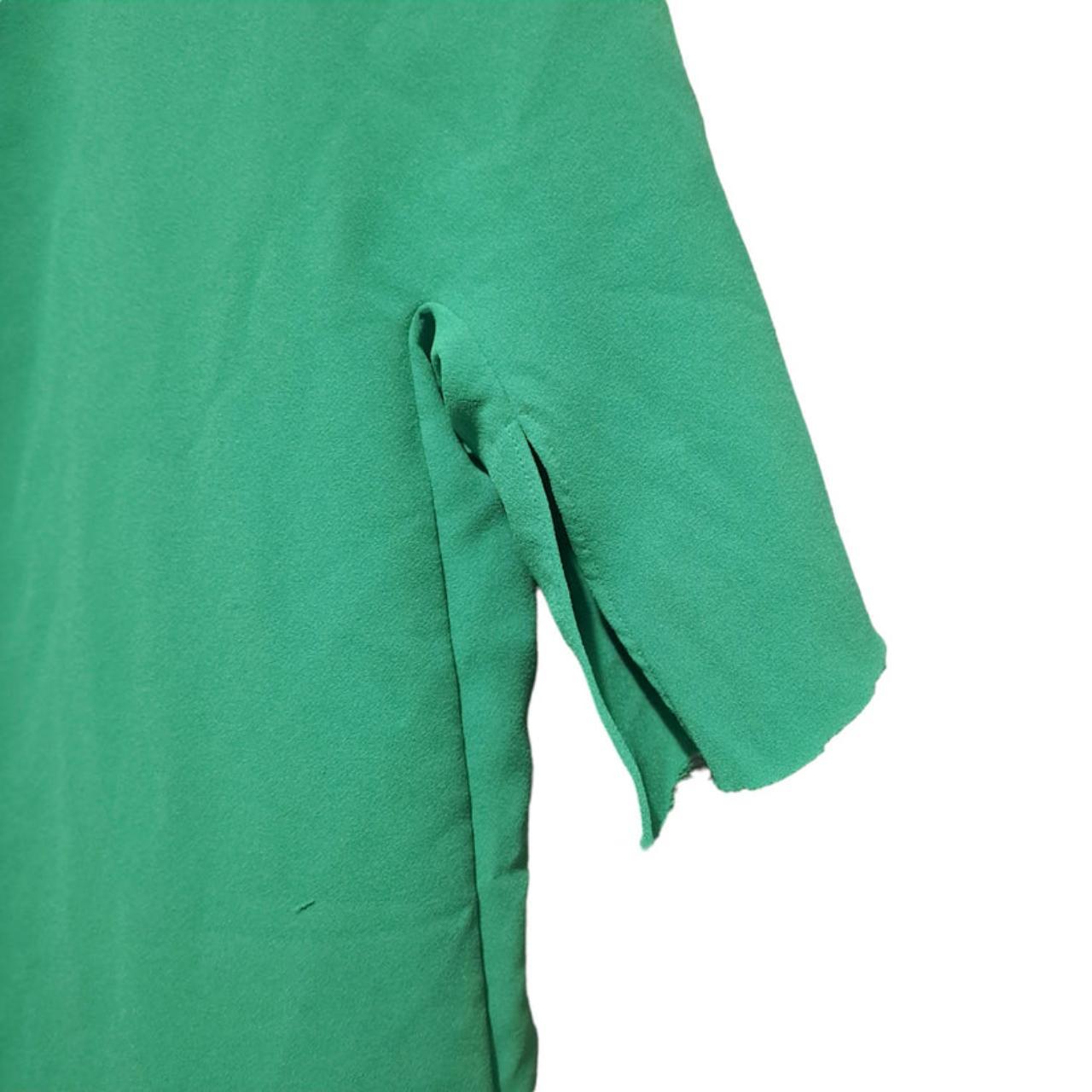 Blouse | Women Medium Green Short Sleeve Tunic