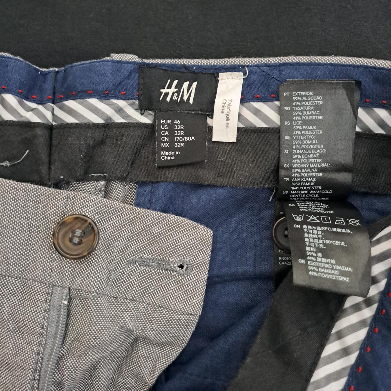 Trousers | Men's Grey Slacks Size 32R Medium Slim Fit
