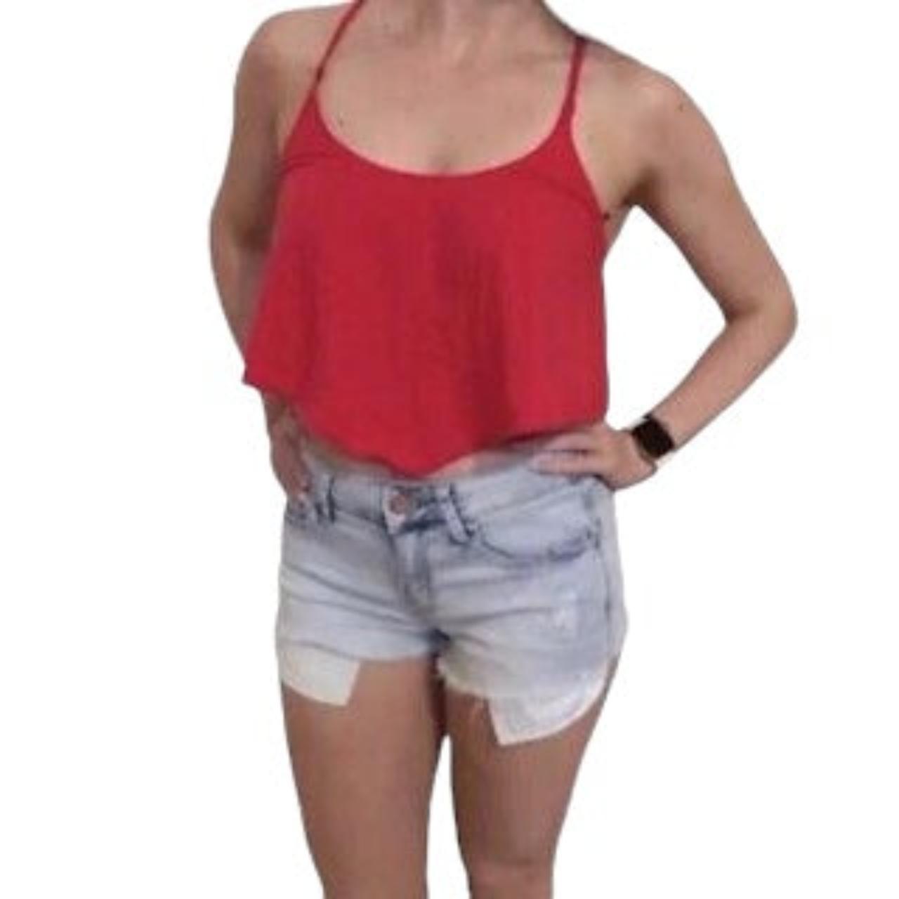 Crop Top | Women Small UK10 Cute Sexy Red Top