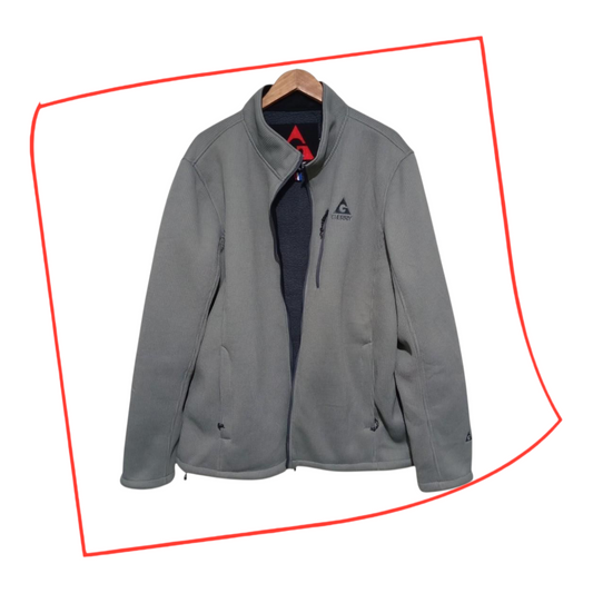 Jacket | Men GERRY Grey Fleece Lined Polyester Jacket XXL