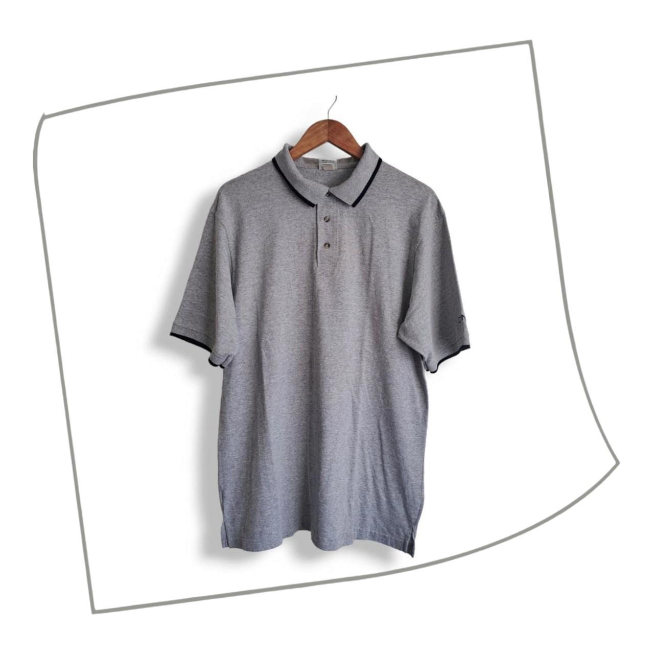 Polo Shirt | Men Large Women XL Grey Collar Shirt