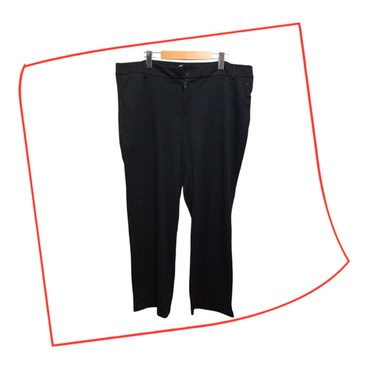 Trousers | Women Relaxed Fit Bkack Slacks XXL