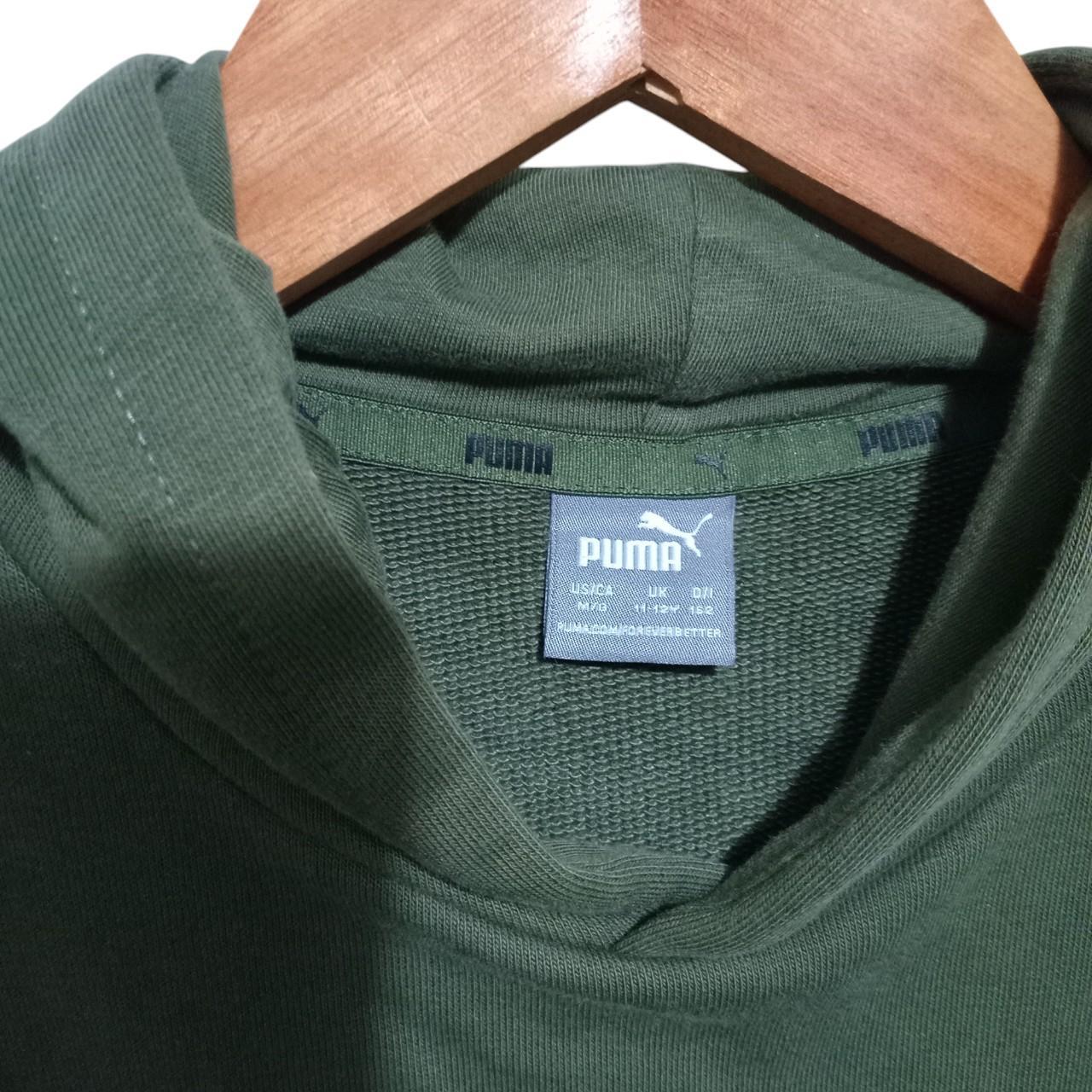 Hoodie | Kids 11-12Y Green Black Puma