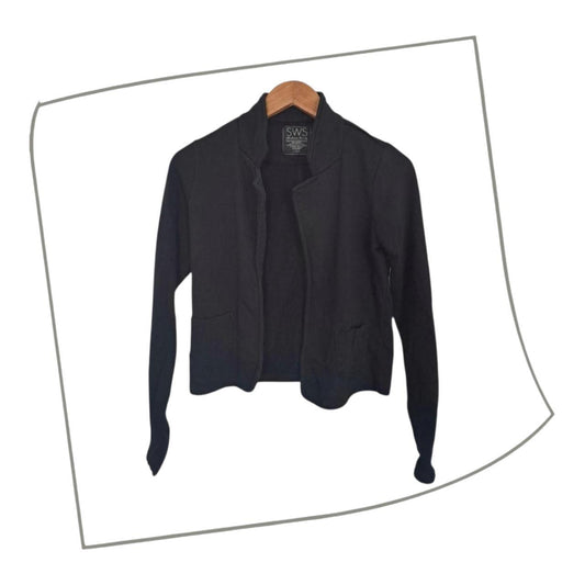 Jacket | Women Large Cropped Open-Front Cardigan