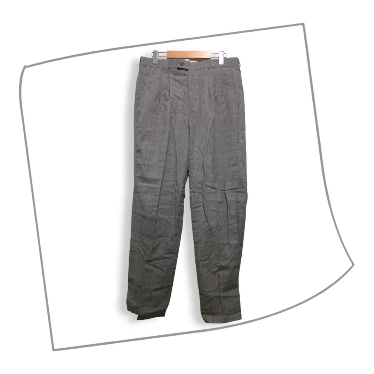 Trousers | Men Small Women Medium Brown Windowpane Pattern