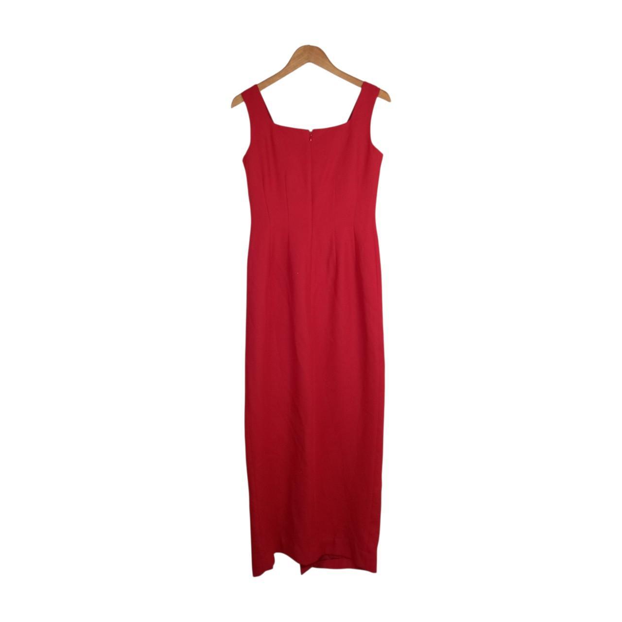 Dress | Women UK 10-12 Liz Claiborne Red Maxi Dress