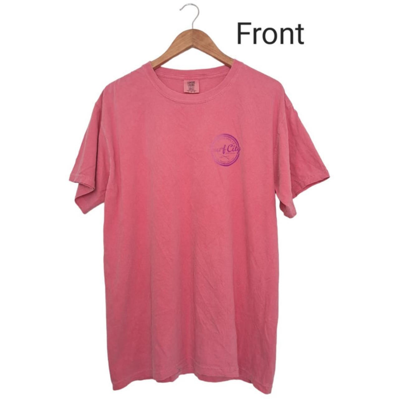 T-shirt | Unisex Pink Surf Shirt Men Large Women XL