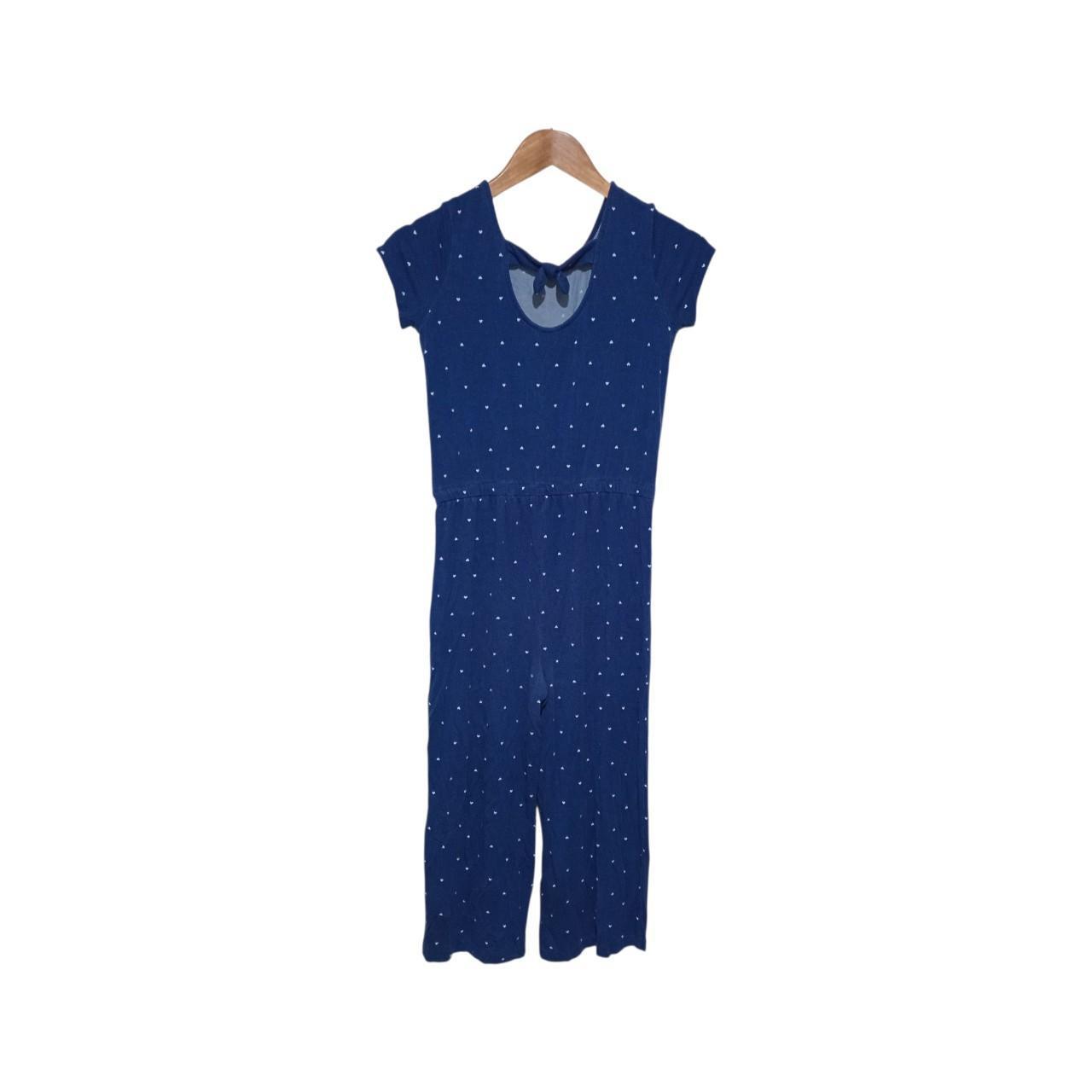 One-Piece | Women Medium Navy Heart Print Jumpsuit Elastic Waist