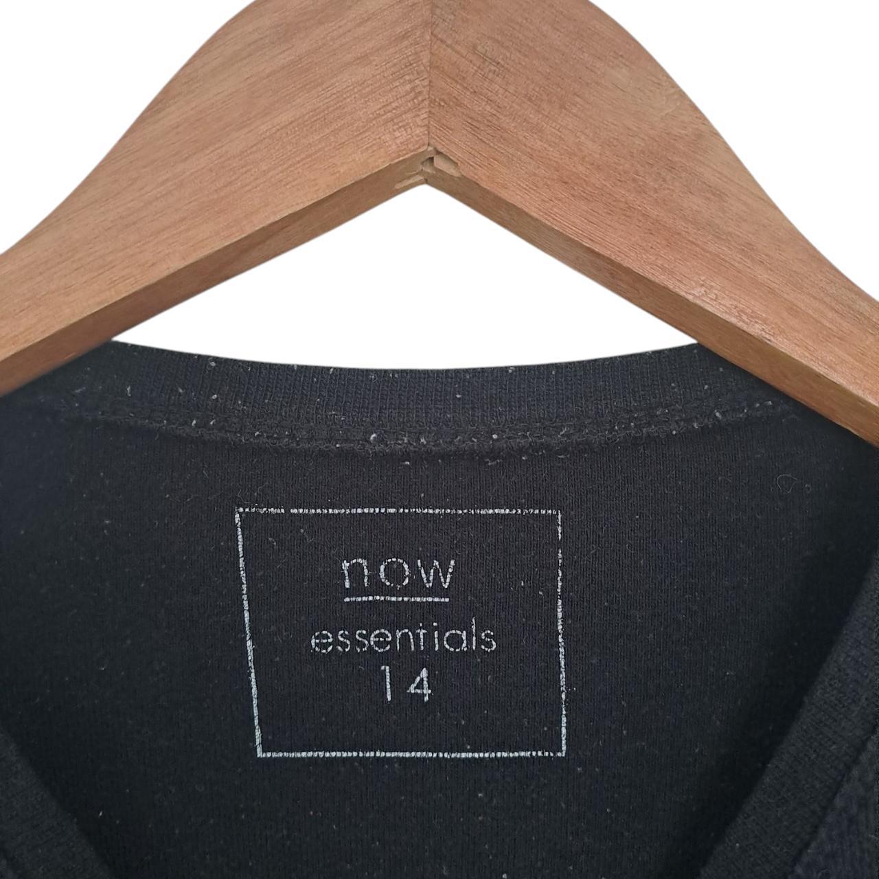 Shirt | Women Size 14 Bkack Roundneck Long Sleeves