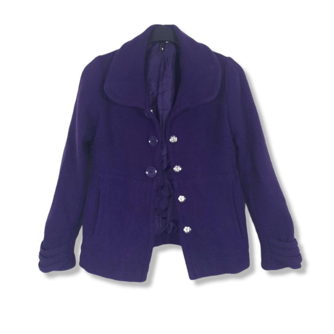 Jacket | Women XS Knitted Top Purple Cardigan