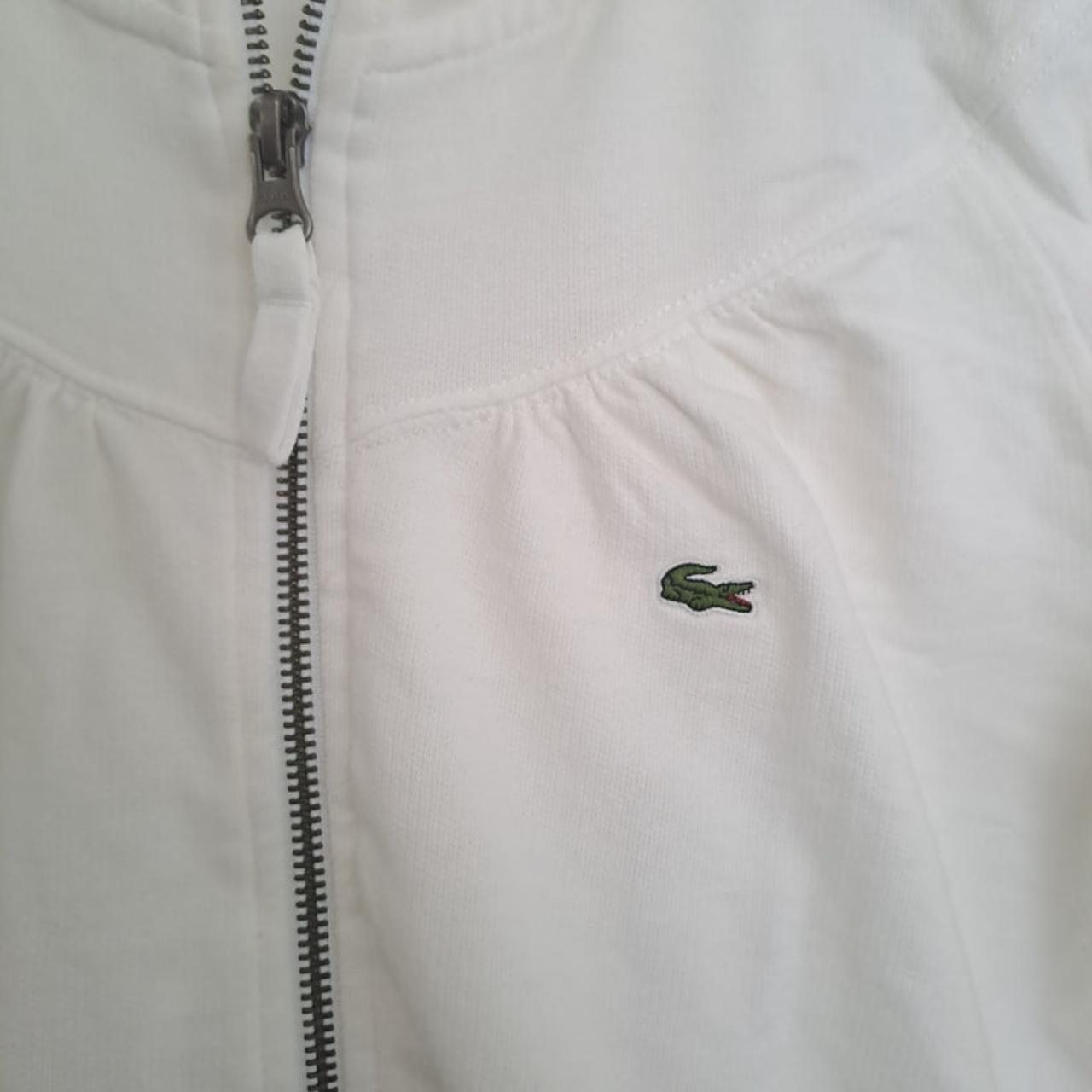 Jacket | Women Medium Classic White Lacoste Zip-Up Jacket