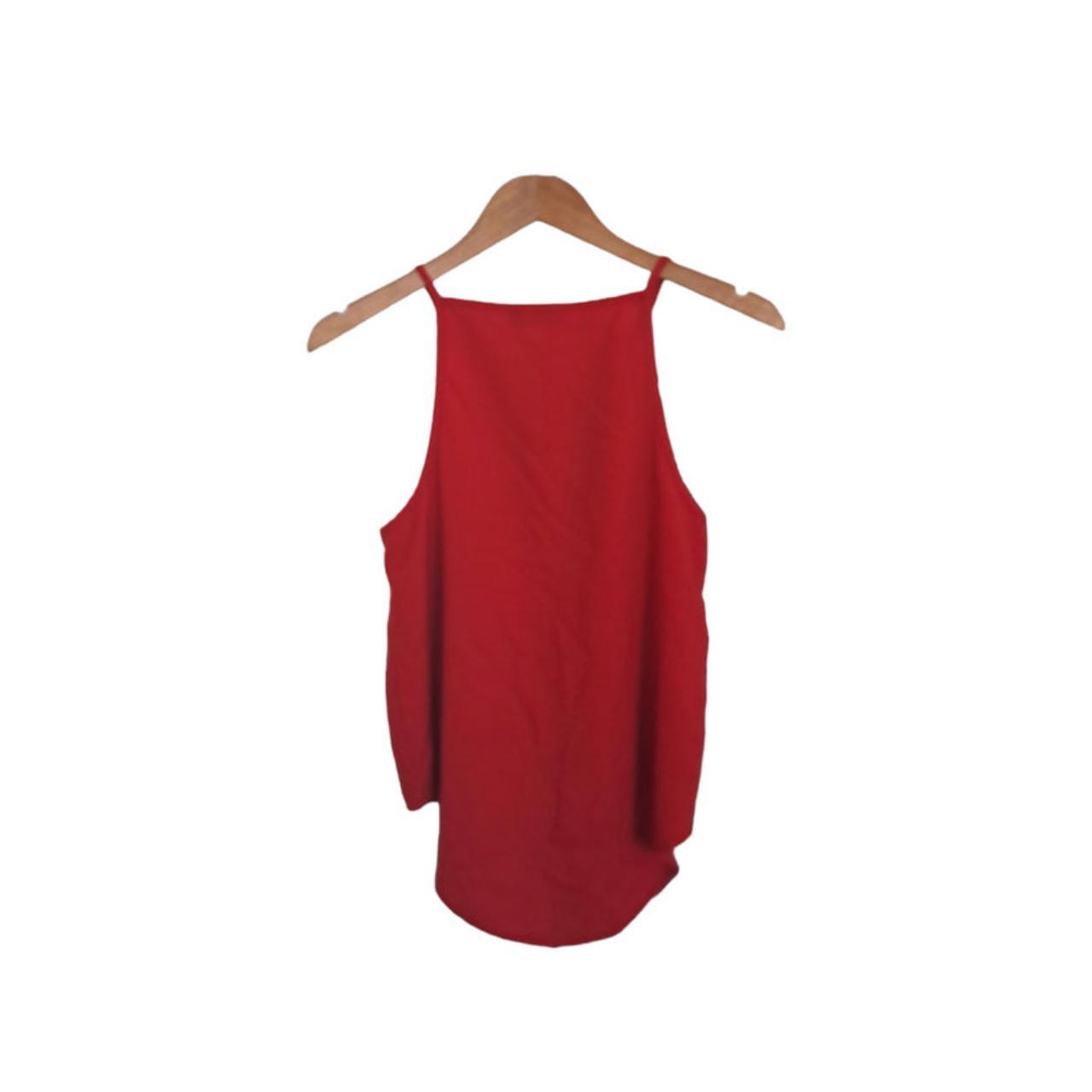 Crop Top | Women Small Size 10 Vibrant Red Slim Straps