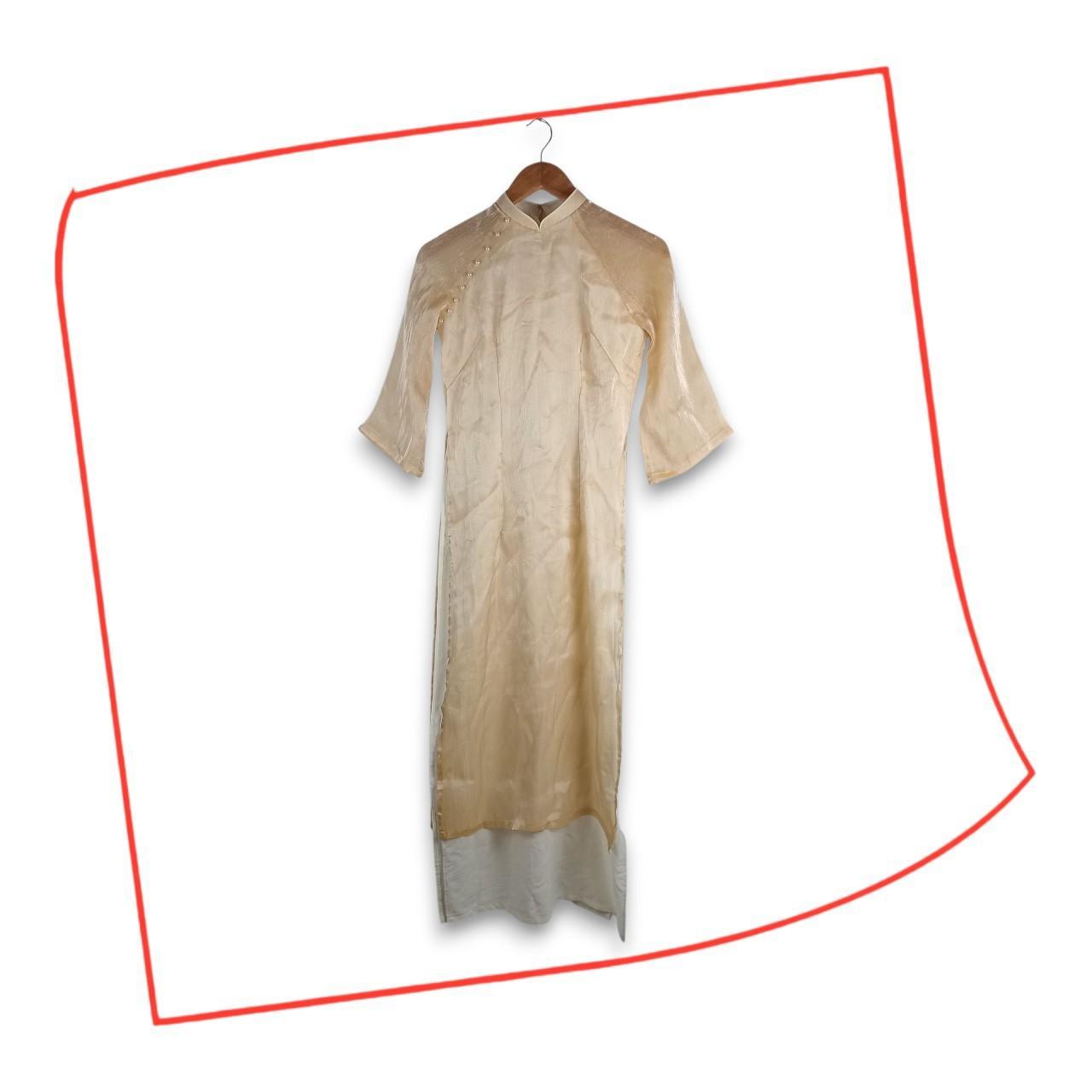 Dress | Women's Elegant Vintage Beige Ao Dài Dress