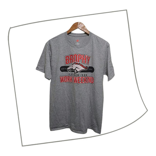T-shirt | Women Medium Men Small Grey Hanes Knight Cotton Shirt