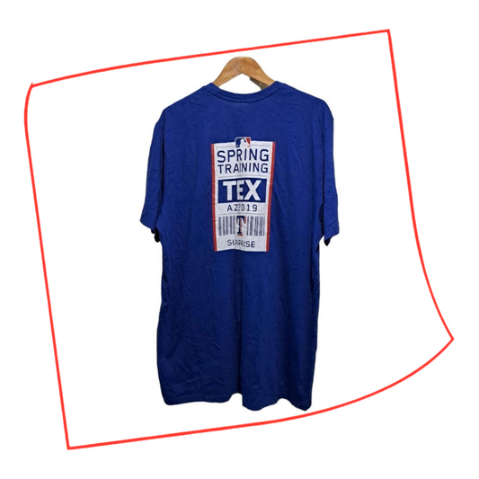 T-shirt | Unisex Blue Texas Ranger Baseball Cotton Shirt XXL
