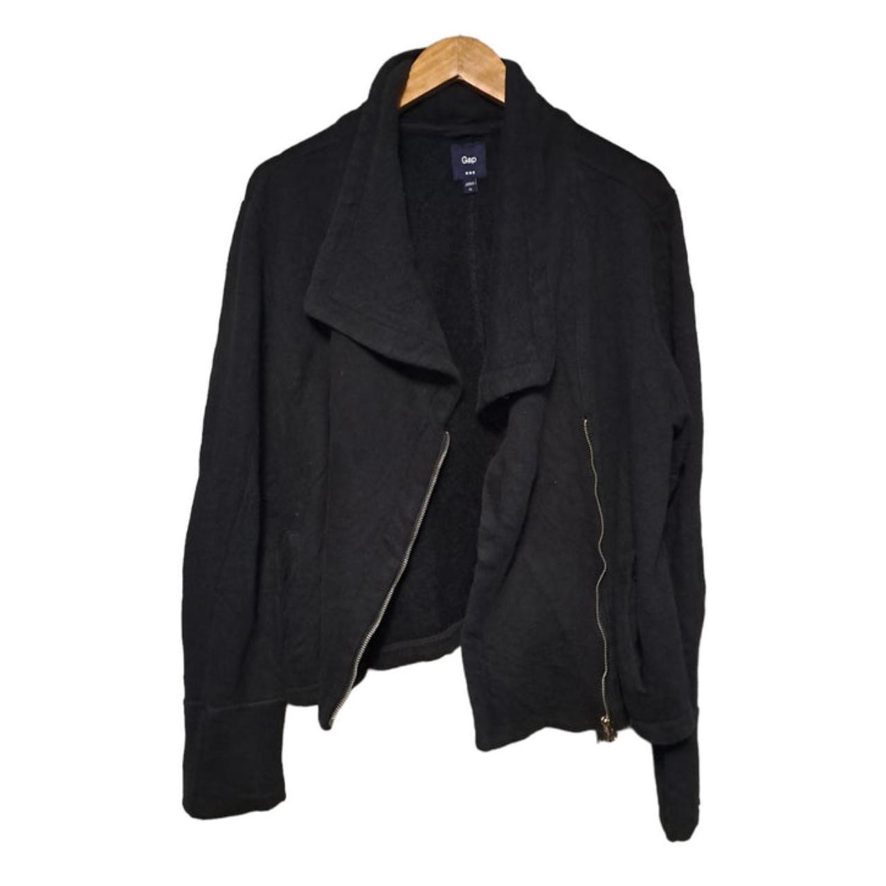 Jacket | Women XL Black Thick Cotton Cardi