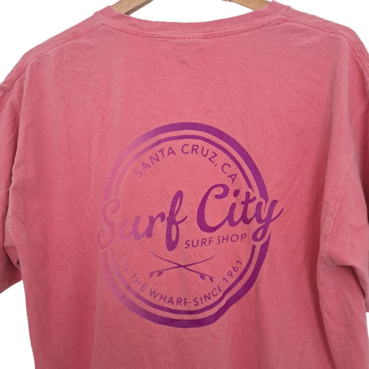 T-shirt | Unisex Pink Surf Shirt Men Large Women XL