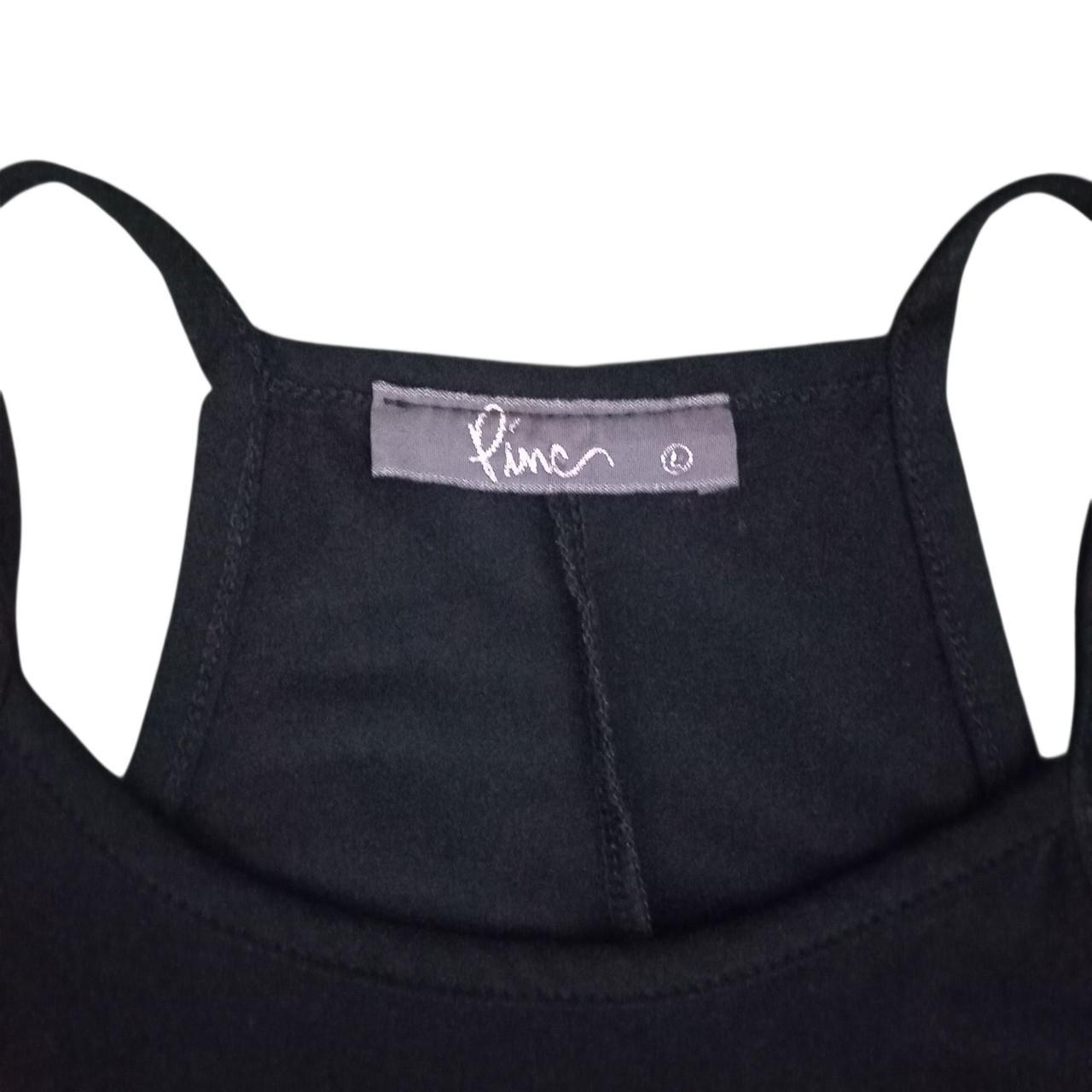 Tank Top | Women UK 14 to 16 Stretchy Black Longline Tank Style Top