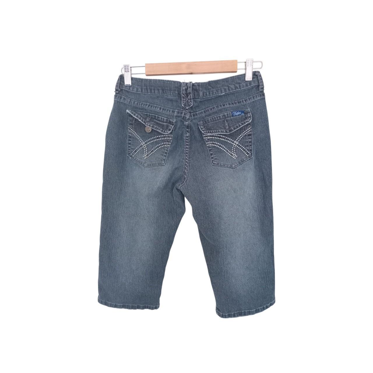 Shorts | Women Small Petite Dark Wash Denim Capri Jeans with Stretch