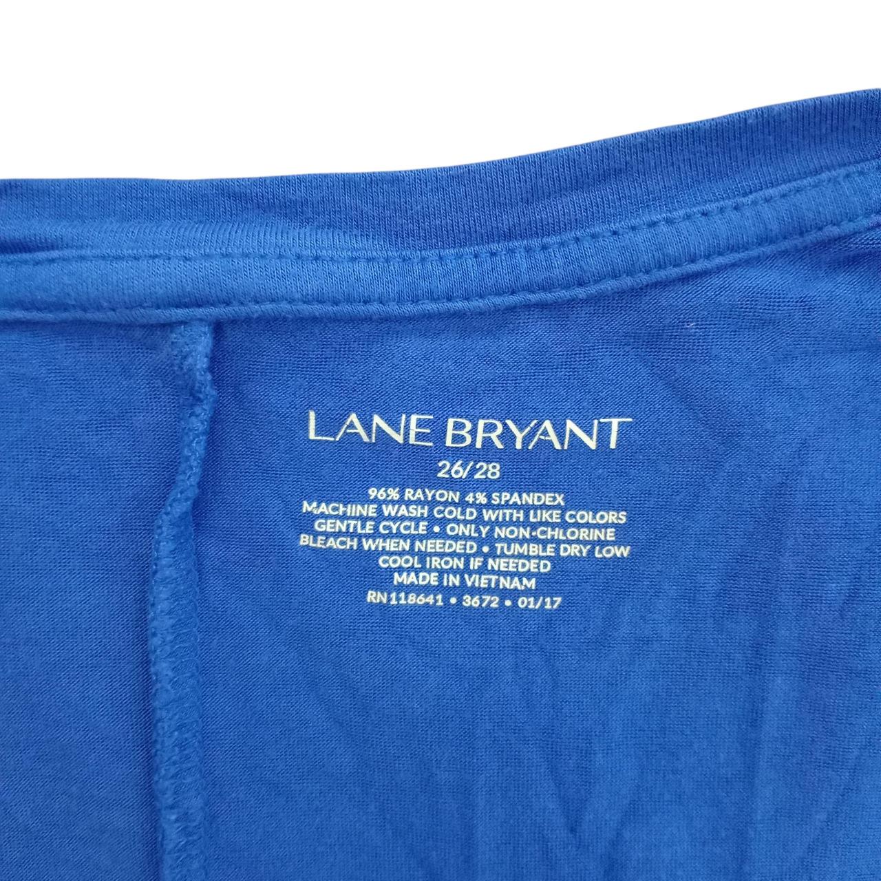 T-shirt | Women Blue V-Neck Soft Stretchy Plus Size