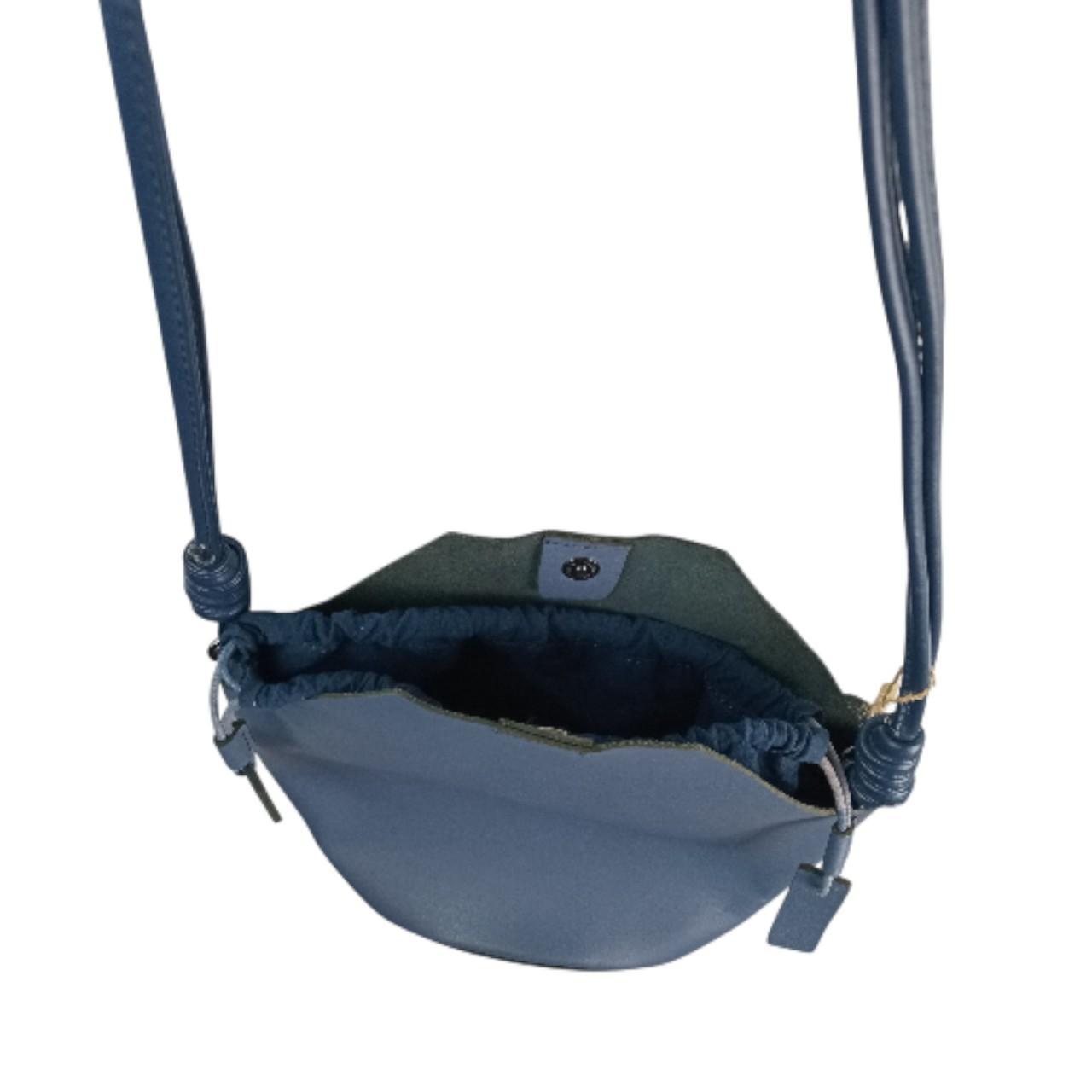 Bag | Women's Stylish Slate Blue Geometric Bucket Bag