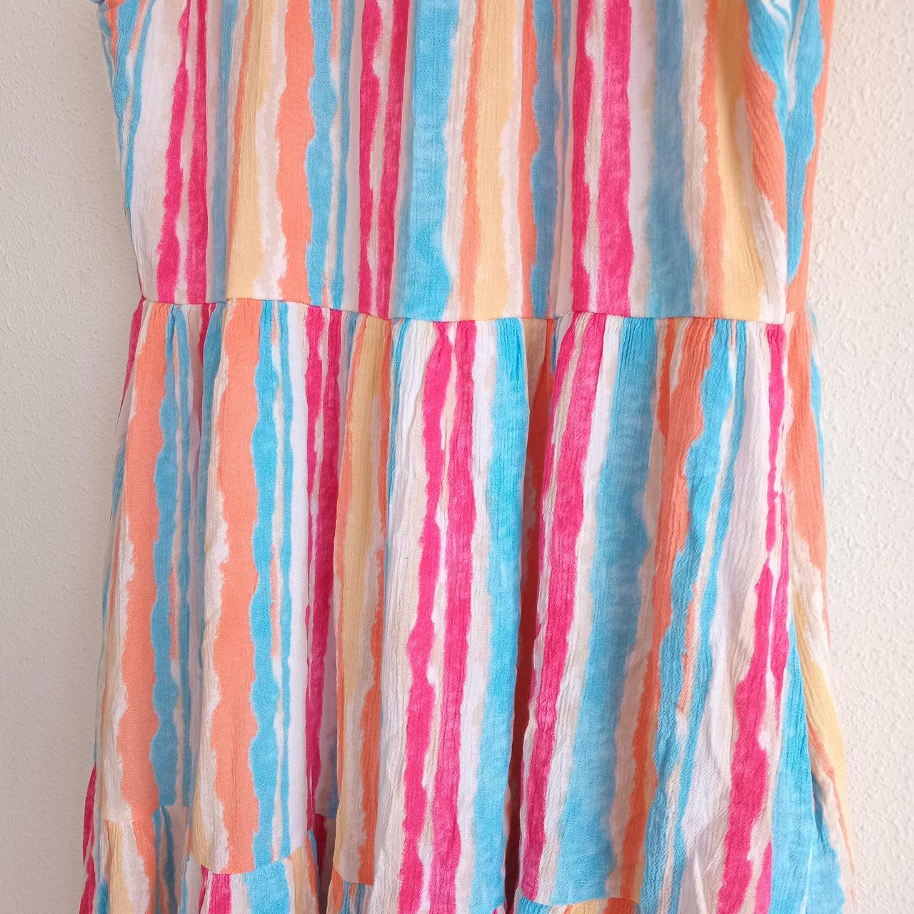 Dress | Women UK10 Retro Colorful Stripe