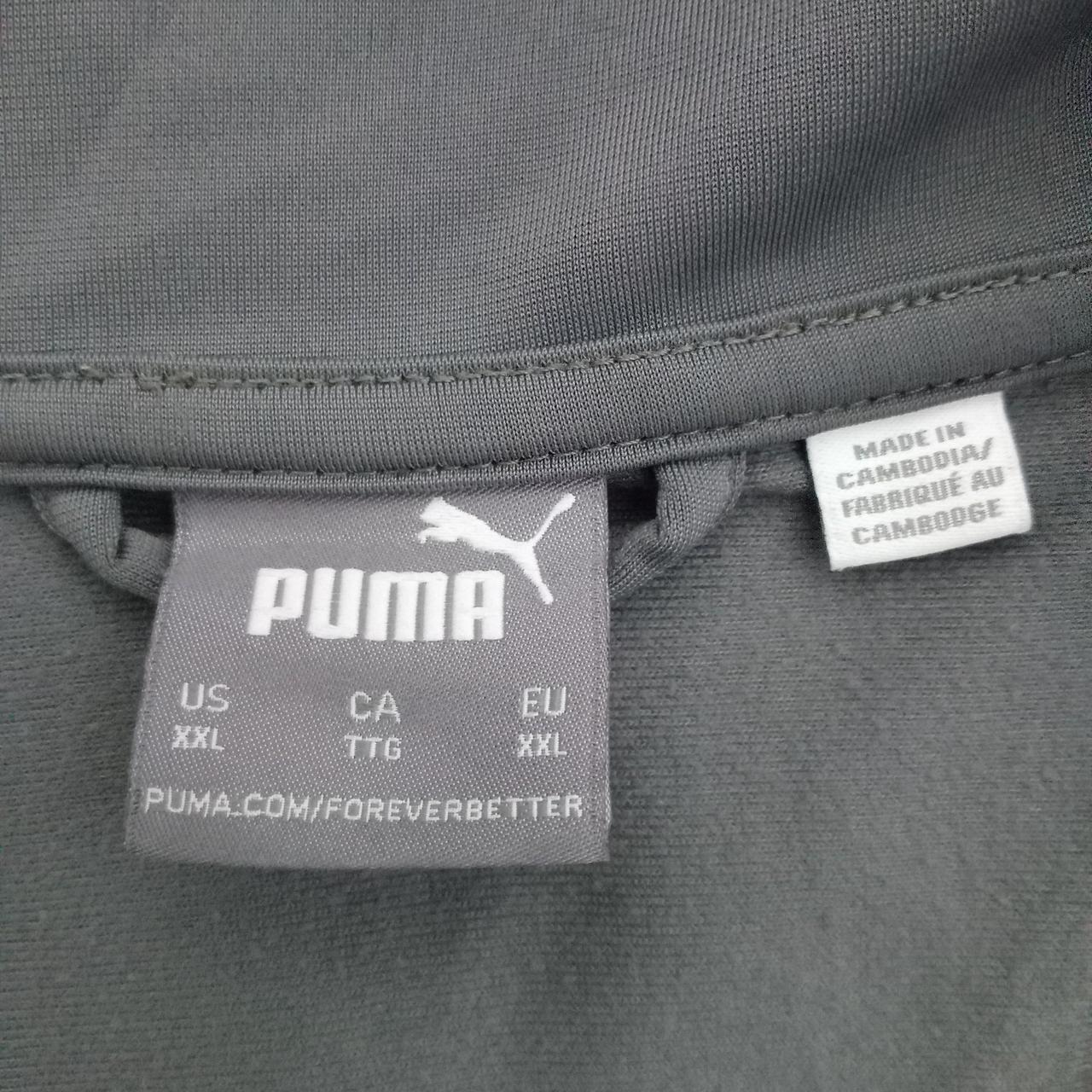 Jacket | Men XXL Puma Colorblock Zip Up Track Jacket Black-Grey-White