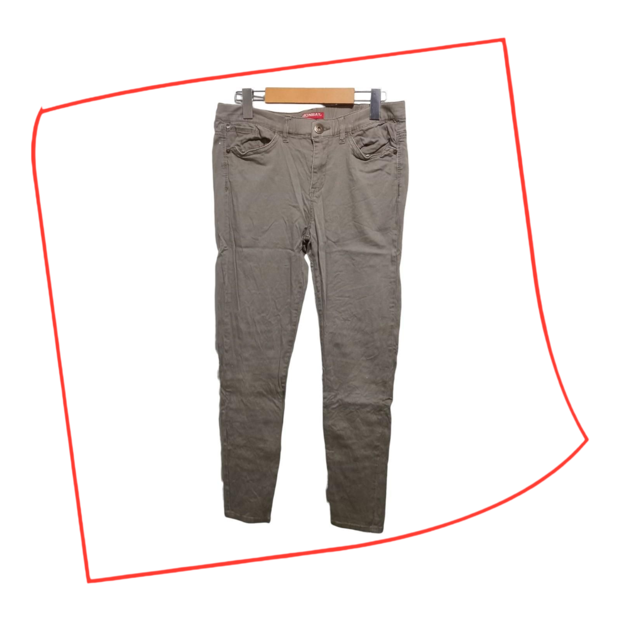 Trousers | Women Brown Skinny Pants Stretch Fit UK12