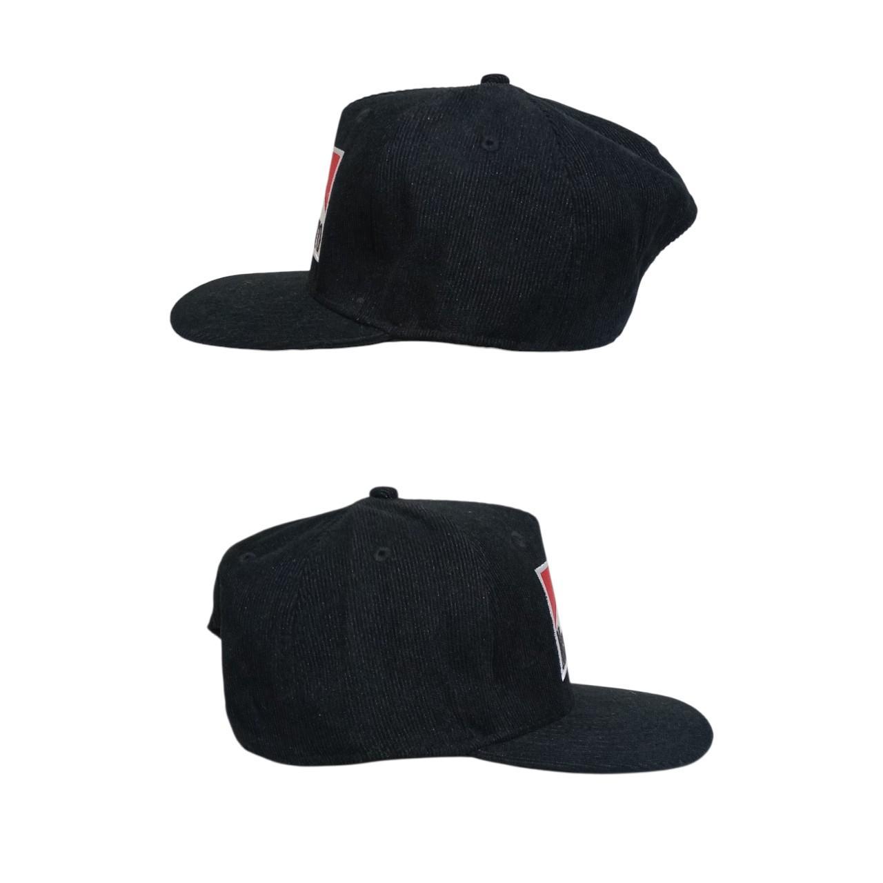 Headgear | Marlboro Corduroy Unique Black & Red Snapback Cap