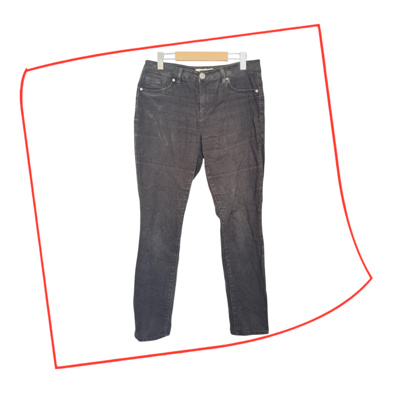 Jeans | Women Medium UK12 Vintage Black Grey Zip Fly
