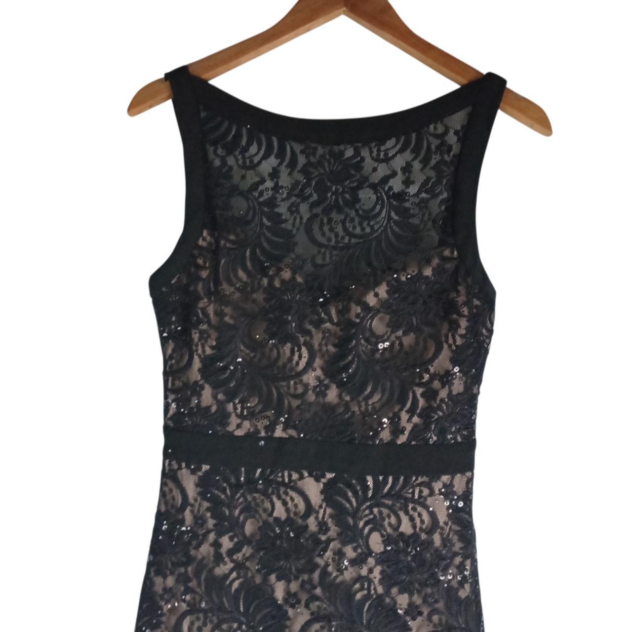 Dress | Women NW Nightway Black Nude Stretch Laced Sequined Gown