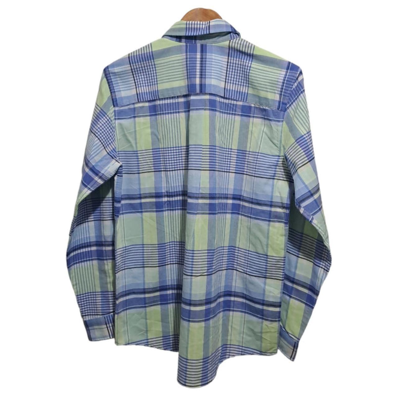 Polo Shirt | Men Large Women XL Checkered Long Sleeve Shirt