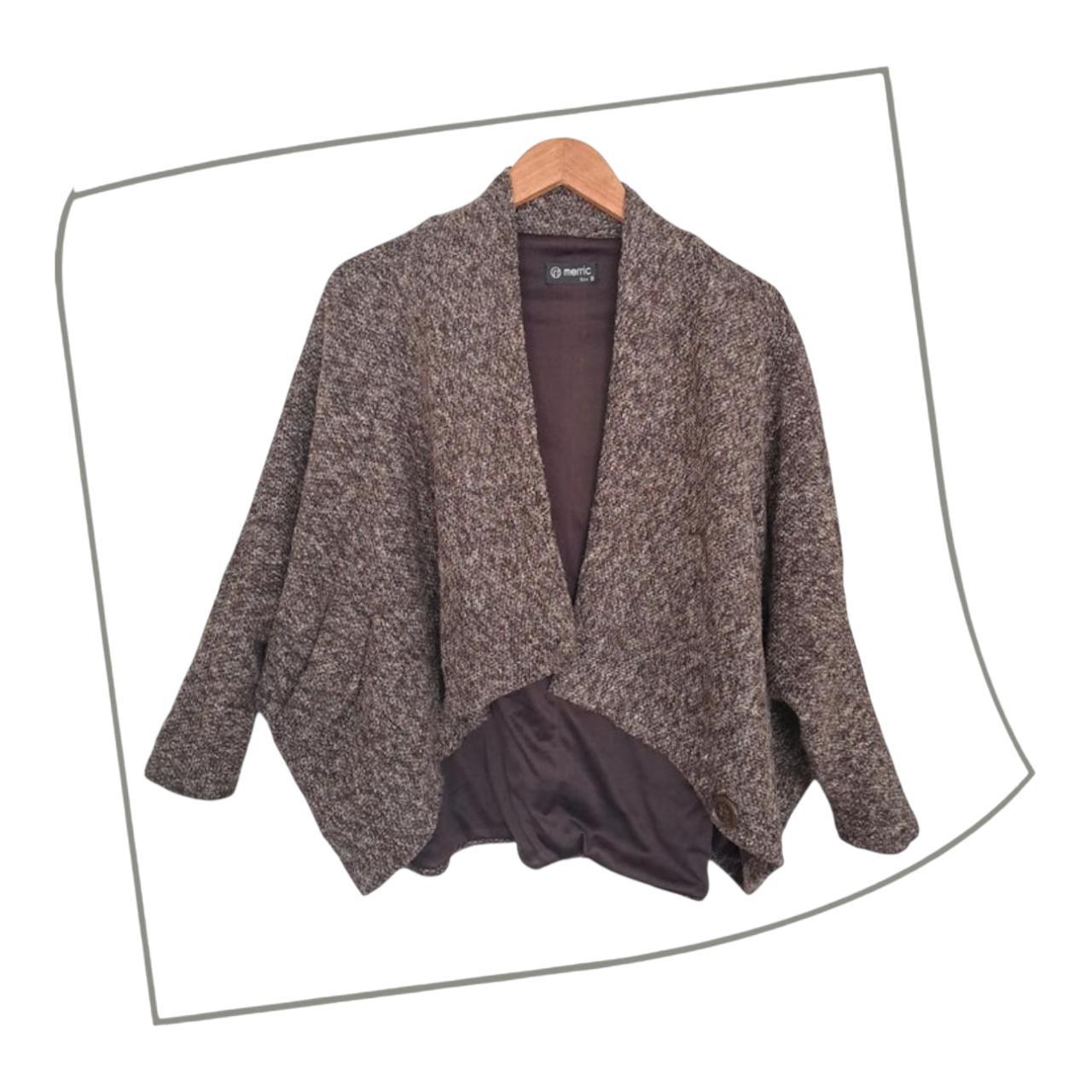 Jacket | Women XS Brown Cropped Cardigan / Shrug