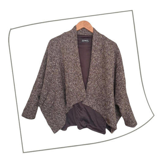 Jacket | Women XS Brown Cropped Cardigan / Shrug