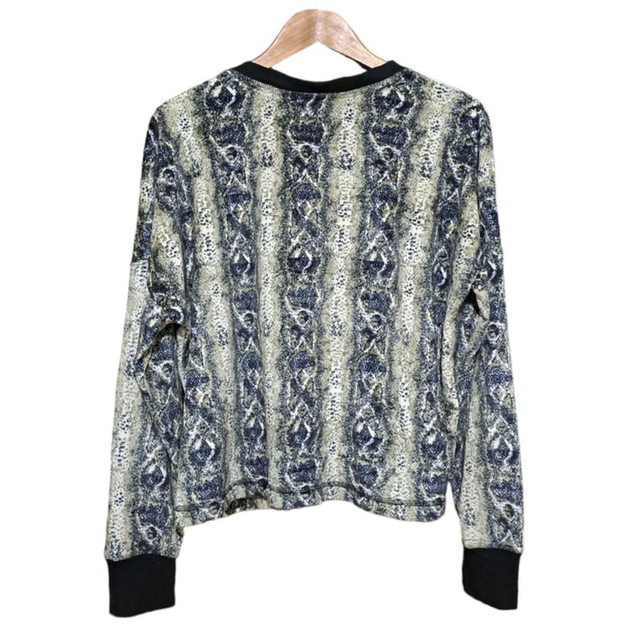 Jumper | Women UK20 Cropped Abstract Patterned Long Sleeve Top