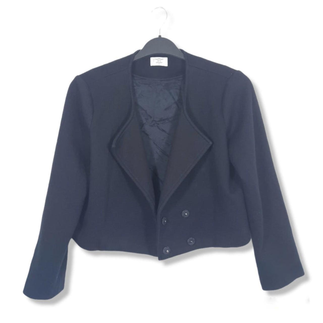 Crop Top | Women Size 14-16 Black Vintage