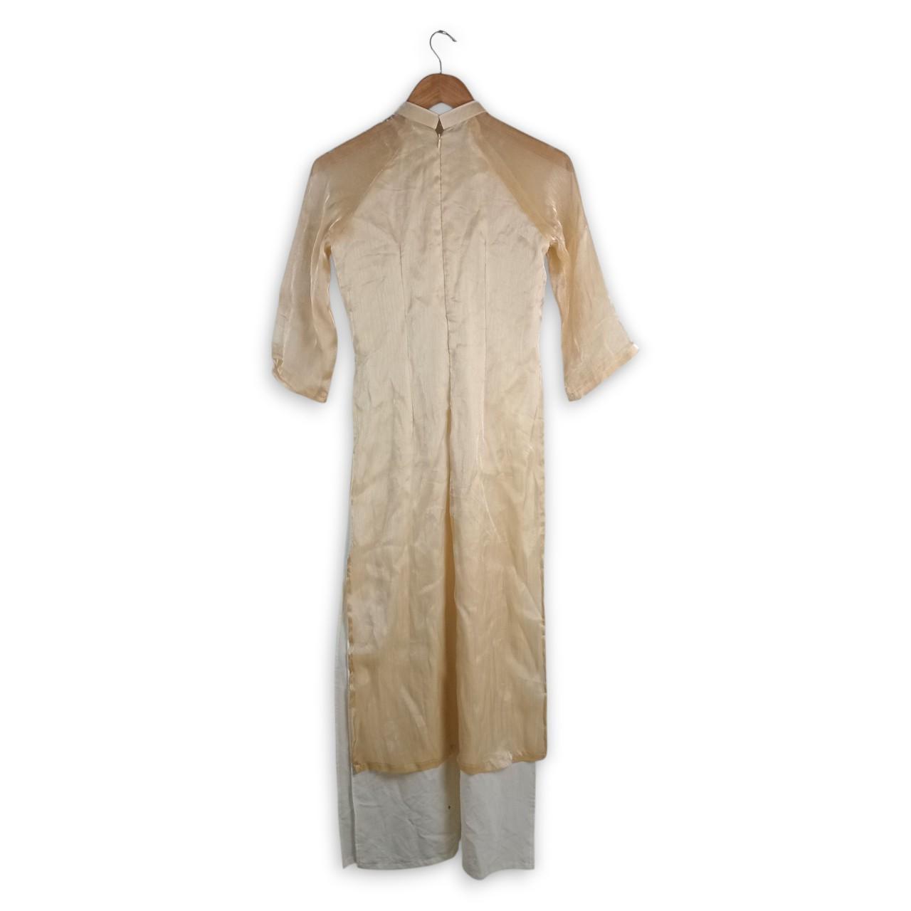 Dress | Women's Elegant Vintage Beige Ao Dài Dress