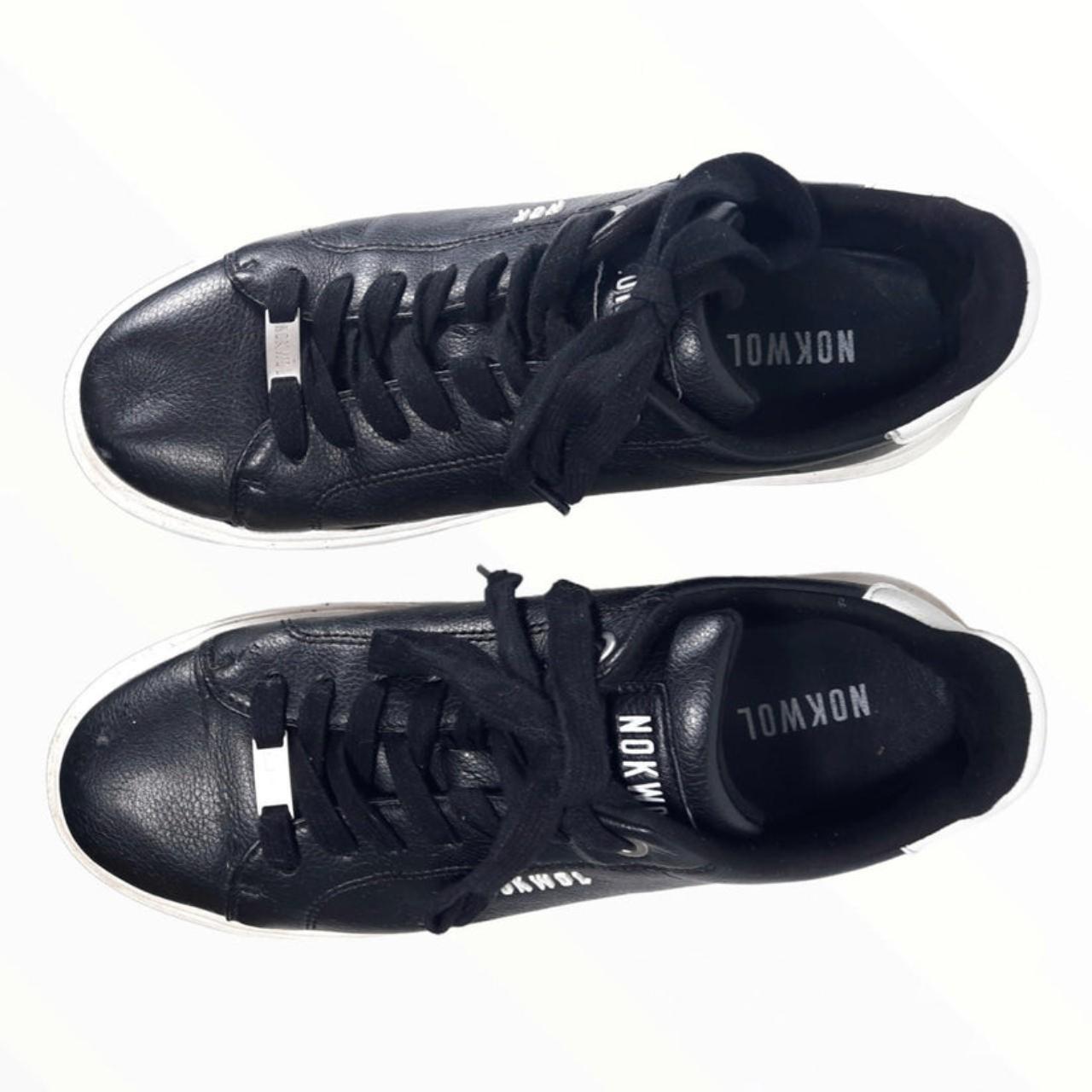 Footwear | Men UK7 Black Thick Sole Faux Leather Shoes