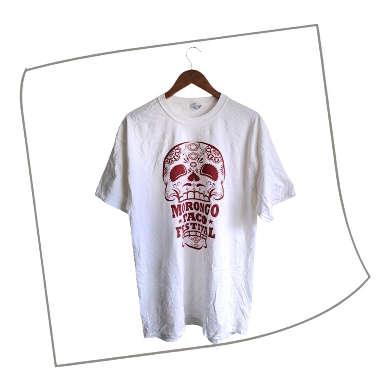 T-shirt  | Men XL Women XXL White Taco Festival Cotton Shirt
