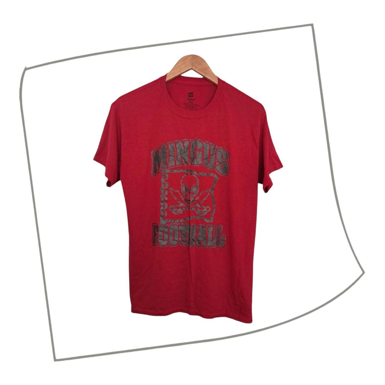 T-shirt | Women Medium Men Small Red Hanes Football Shirt