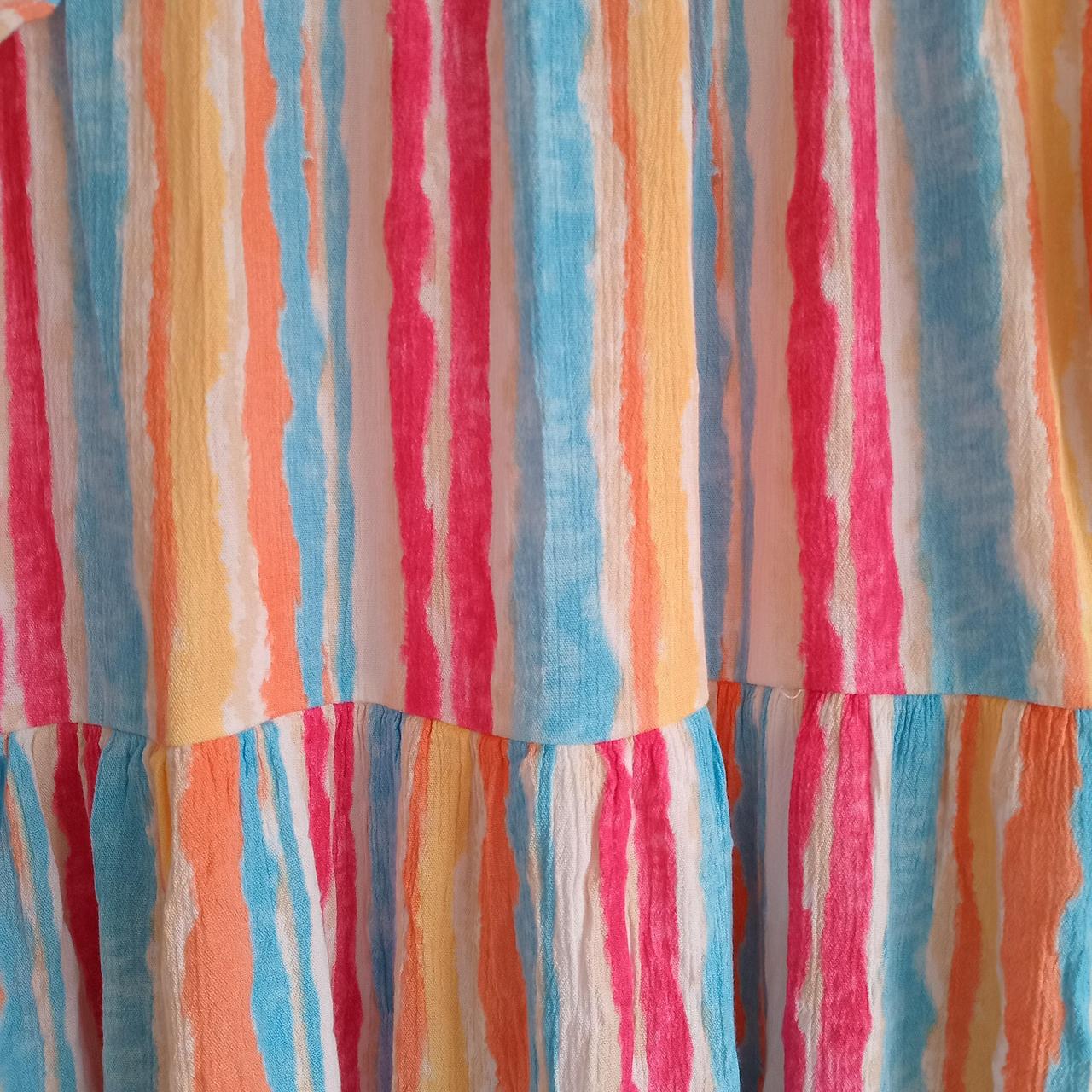 Dress | Women UK10 Retro Colorful Stripe