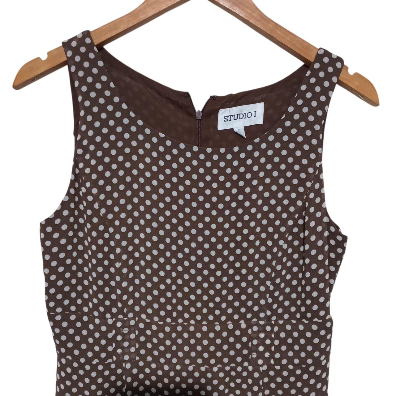 Dress | Women Medium Polka Dots Brown Midi Dress