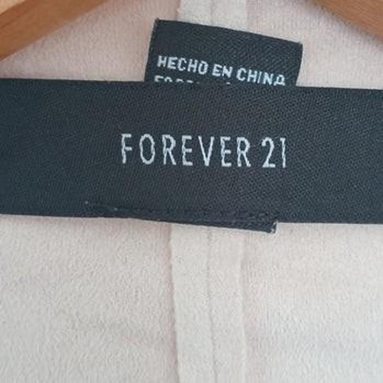 Jacket | Women UK12 Forever 21 Basic Beige Draped Open Front Cardigan Top