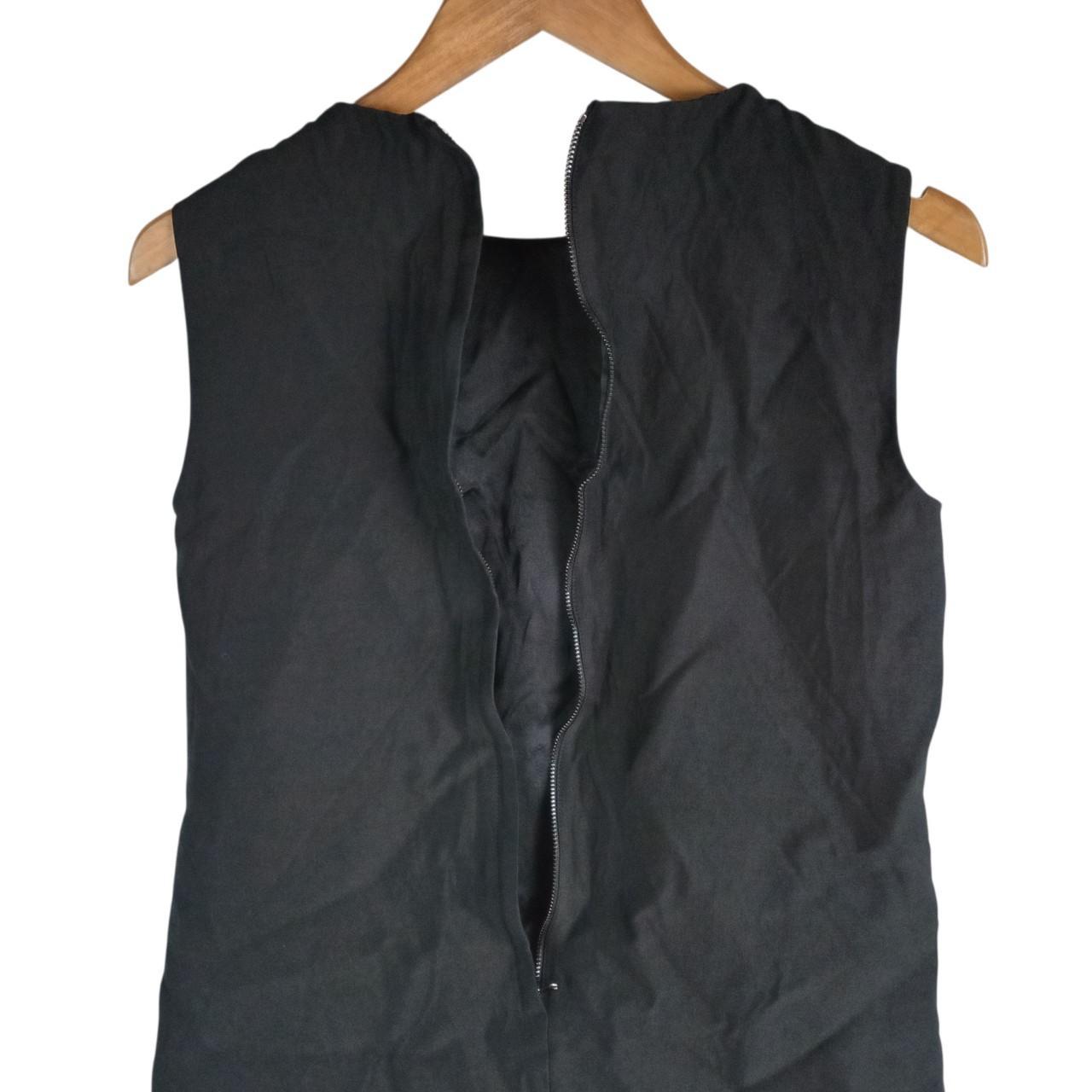 Dress | Women UK 12-14 Black Sleeveless Mini with Red Rose sewn in front