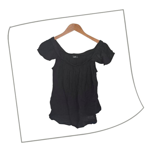 Blouse | Women Medium UK12 Black Cute Top